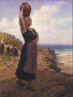 Jules Breton - A la fontaine